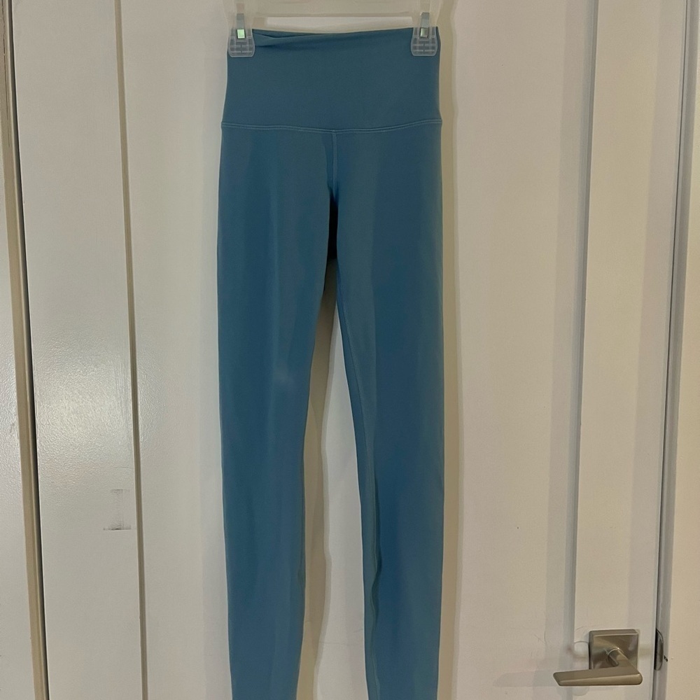LULULEMON Wunder Train Contour Leggings Size 2 Blue - Picture 2 of 5
